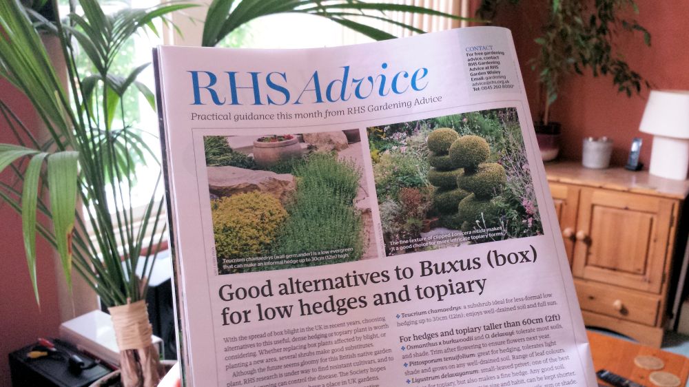 RHS July edition of \'The Garden\'