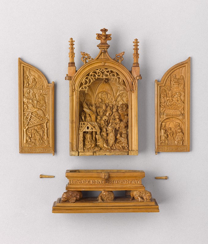 Boxwood Triptych by Adam Dirksz - Miniature Altarpiece - 1500-1530 - The Thomson Collection at the Art Gallery of Ontario, Toronto